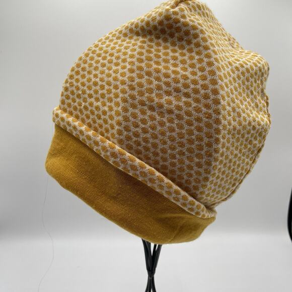 Smartwool 100% Merino Cuffed Beanie Cap Women’s One Size Gold Polka Dot Outdoor - Picture 4 of 8